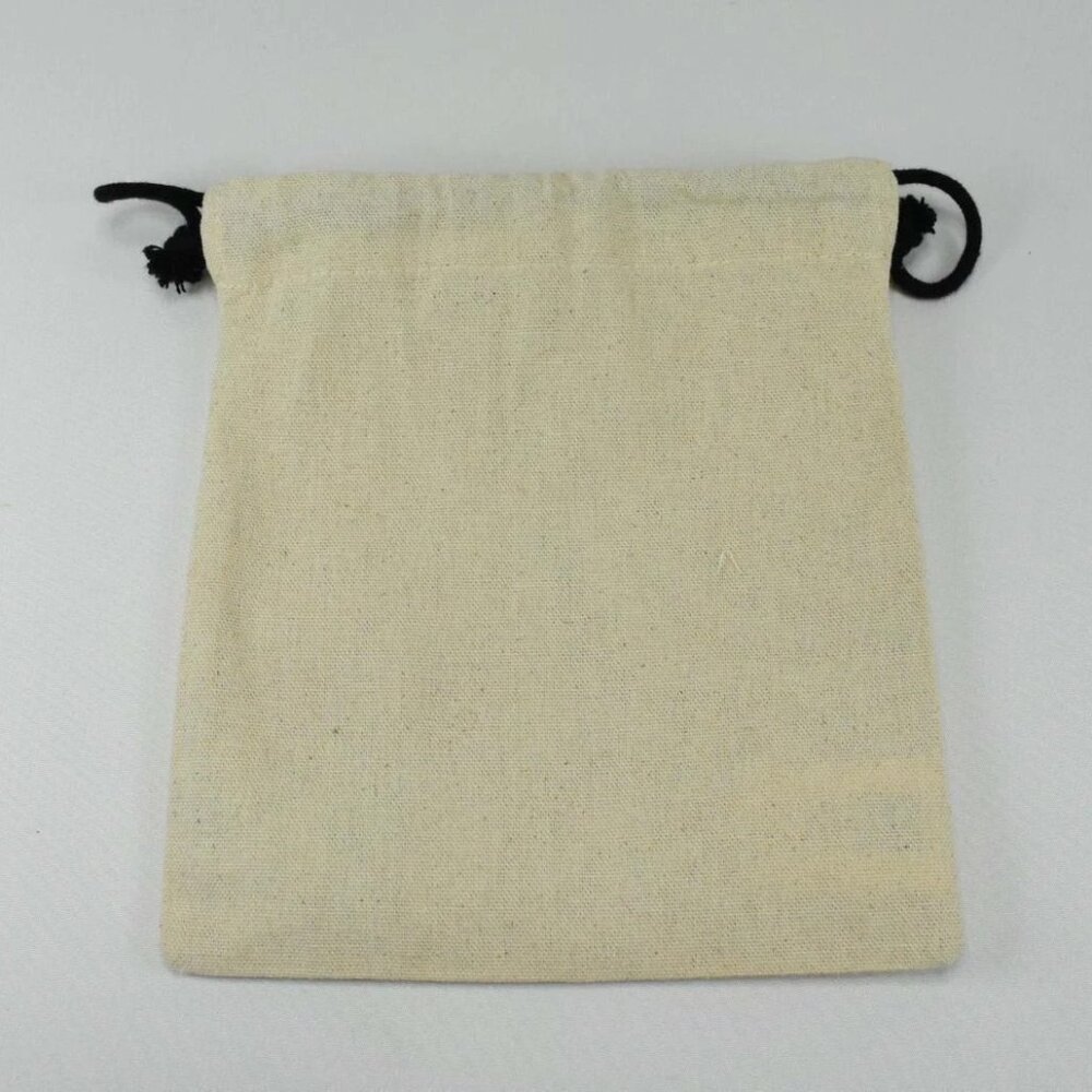YSL Beige Cotton Drawstring Makeup Pouch Limited Edition Bag Yves Saint Laurent - Picture 6 of 7